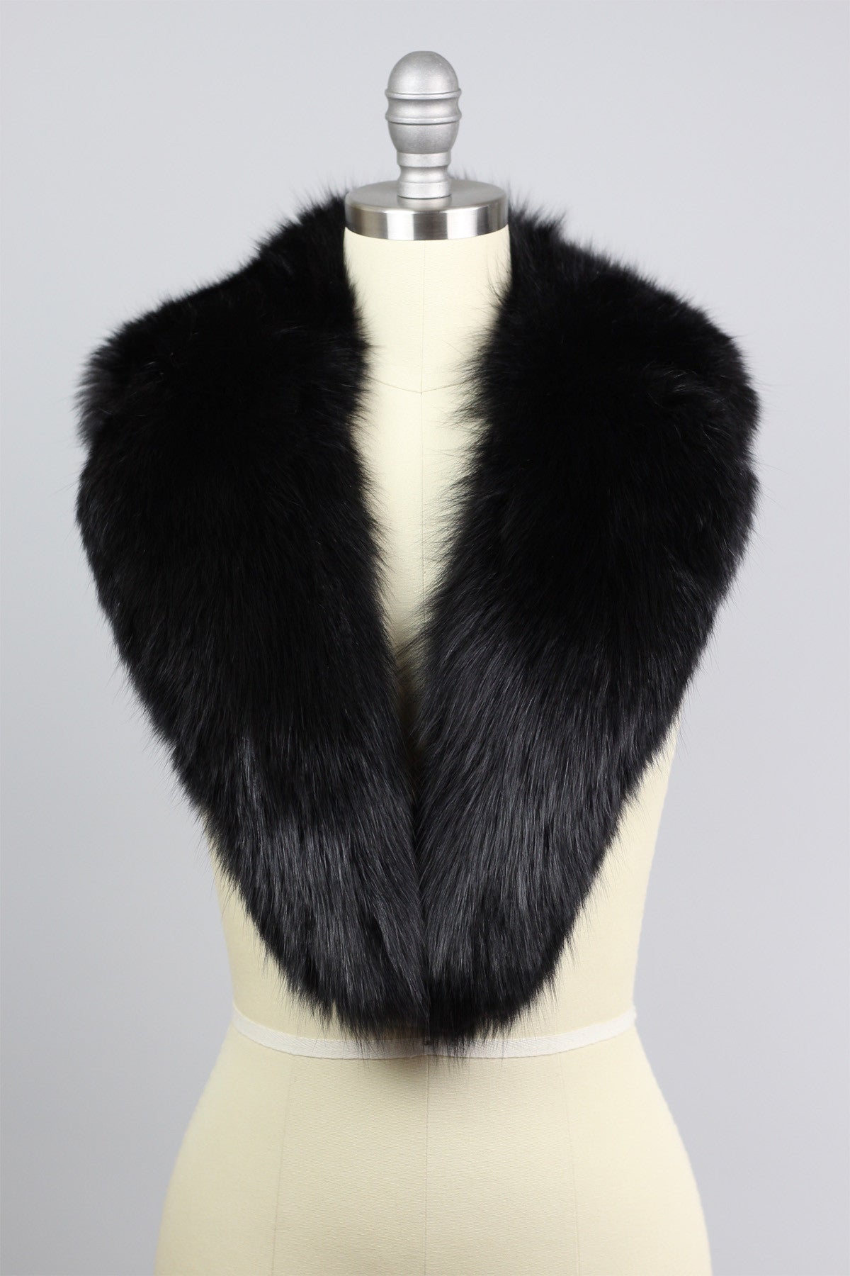 Perfect Vintage Black Fox Fur Collar Wrap