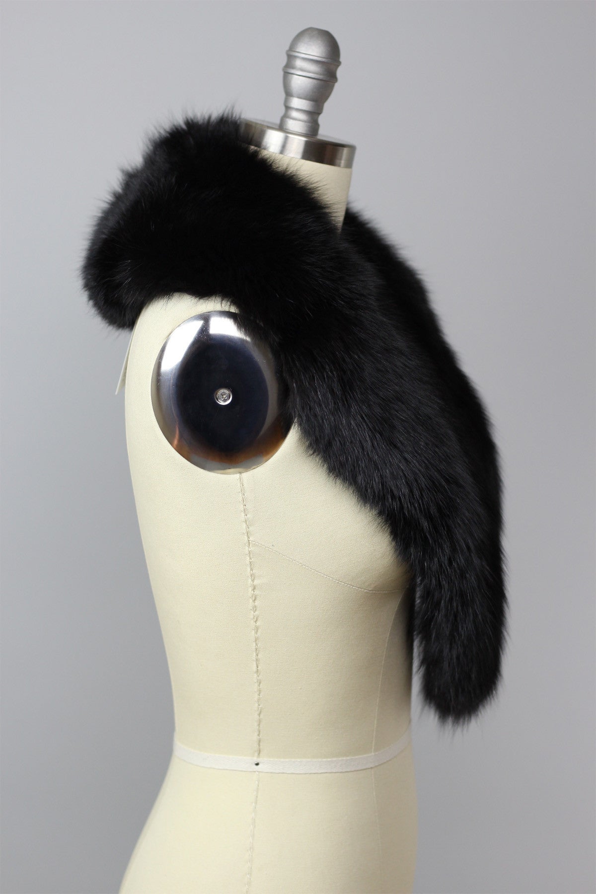 Perfect Vintage Black Fox Fur Collar Wrap
