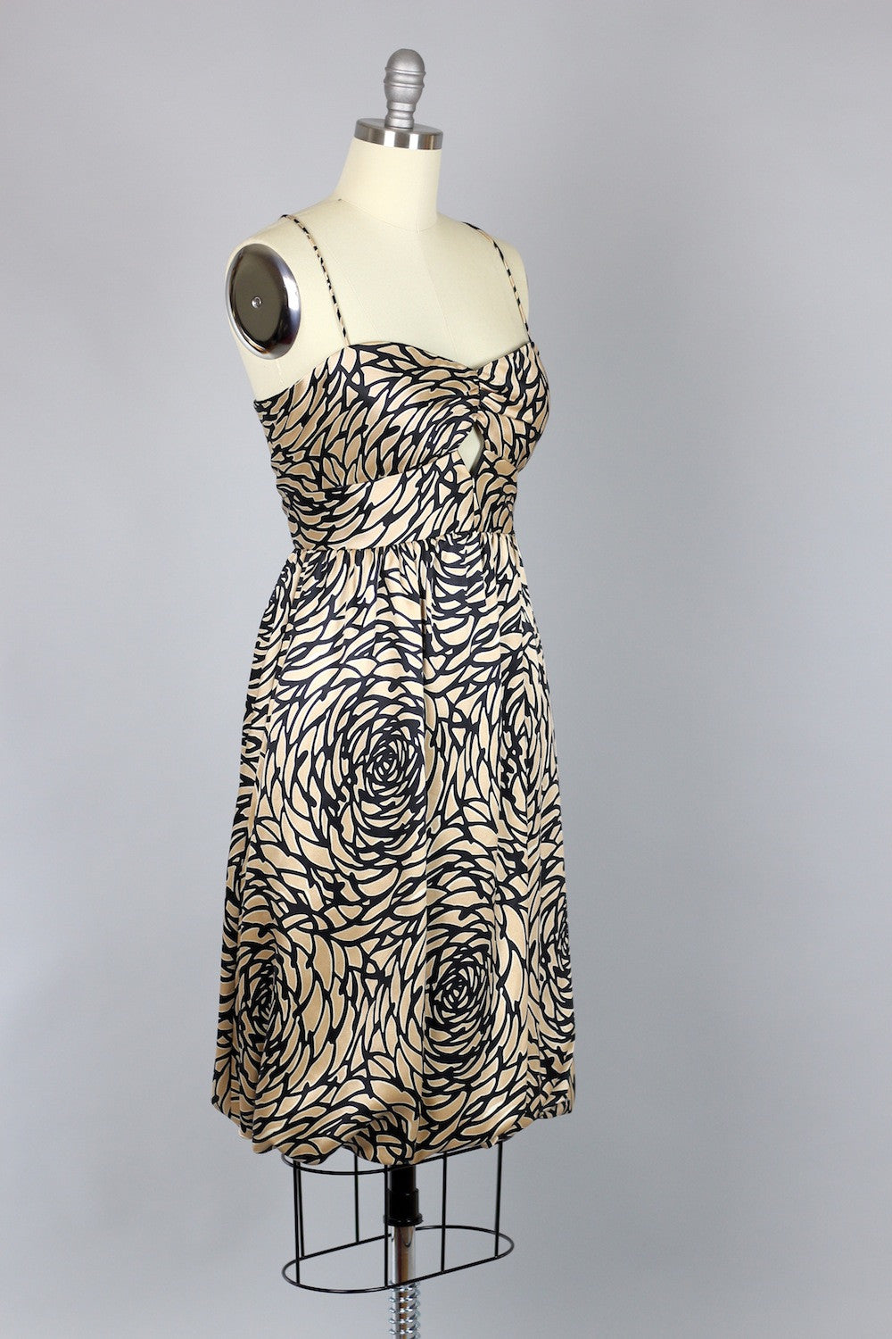 Vintage Vivienne Tam Graphic Print Silk Dress