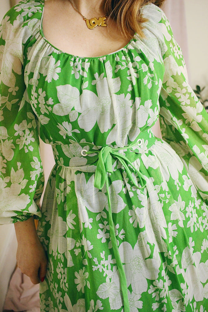 Fleurs Dress - Green