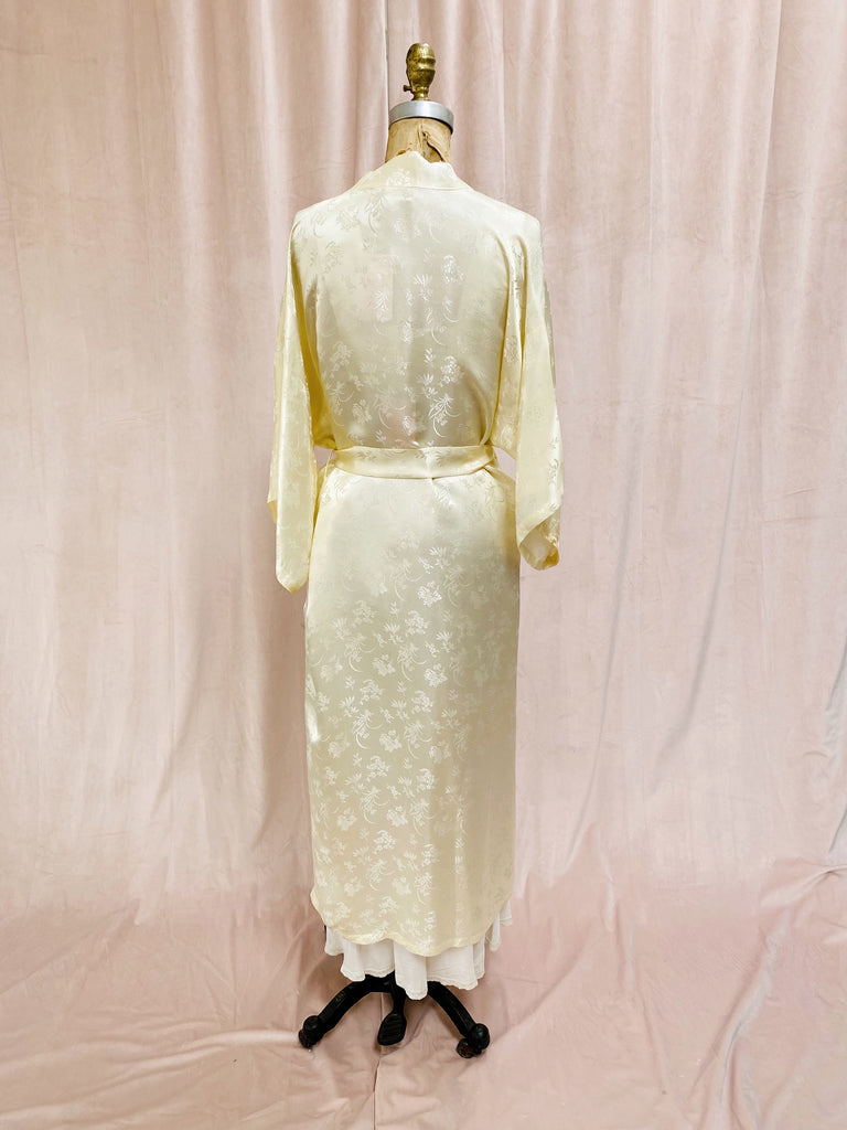1950s Ivory Silk Robe