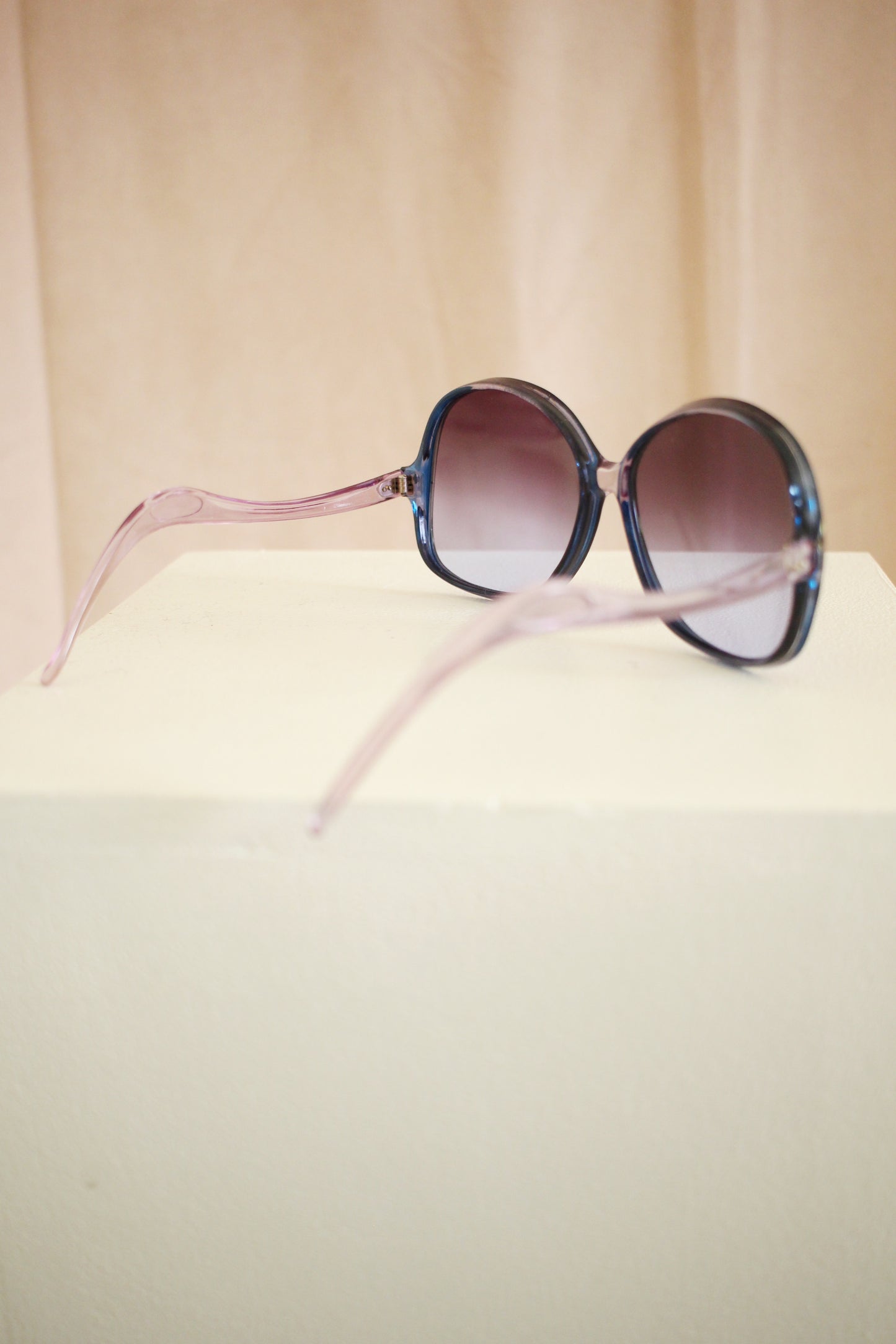 70s Sunglasses - Purple with Blue Frame
