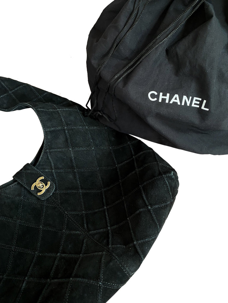 Chanel Navy Blue Sport Line Double Pocket Hobo Bag, Luxury, Bags