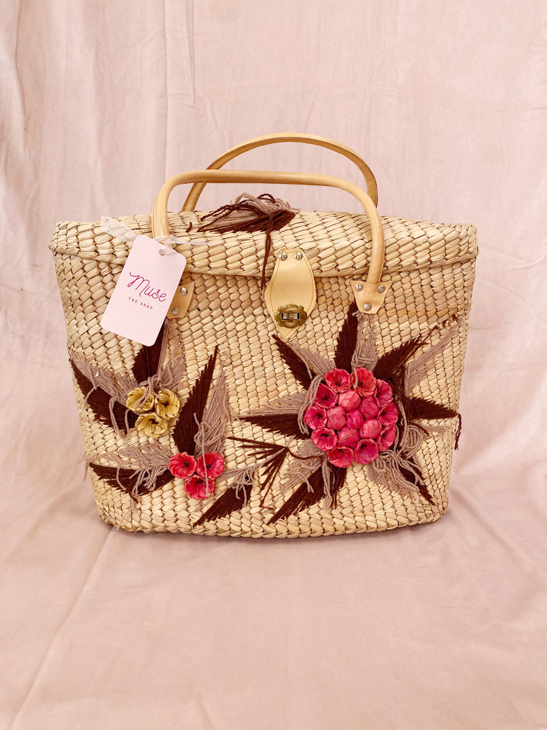 Vintage Woven Tote Bag