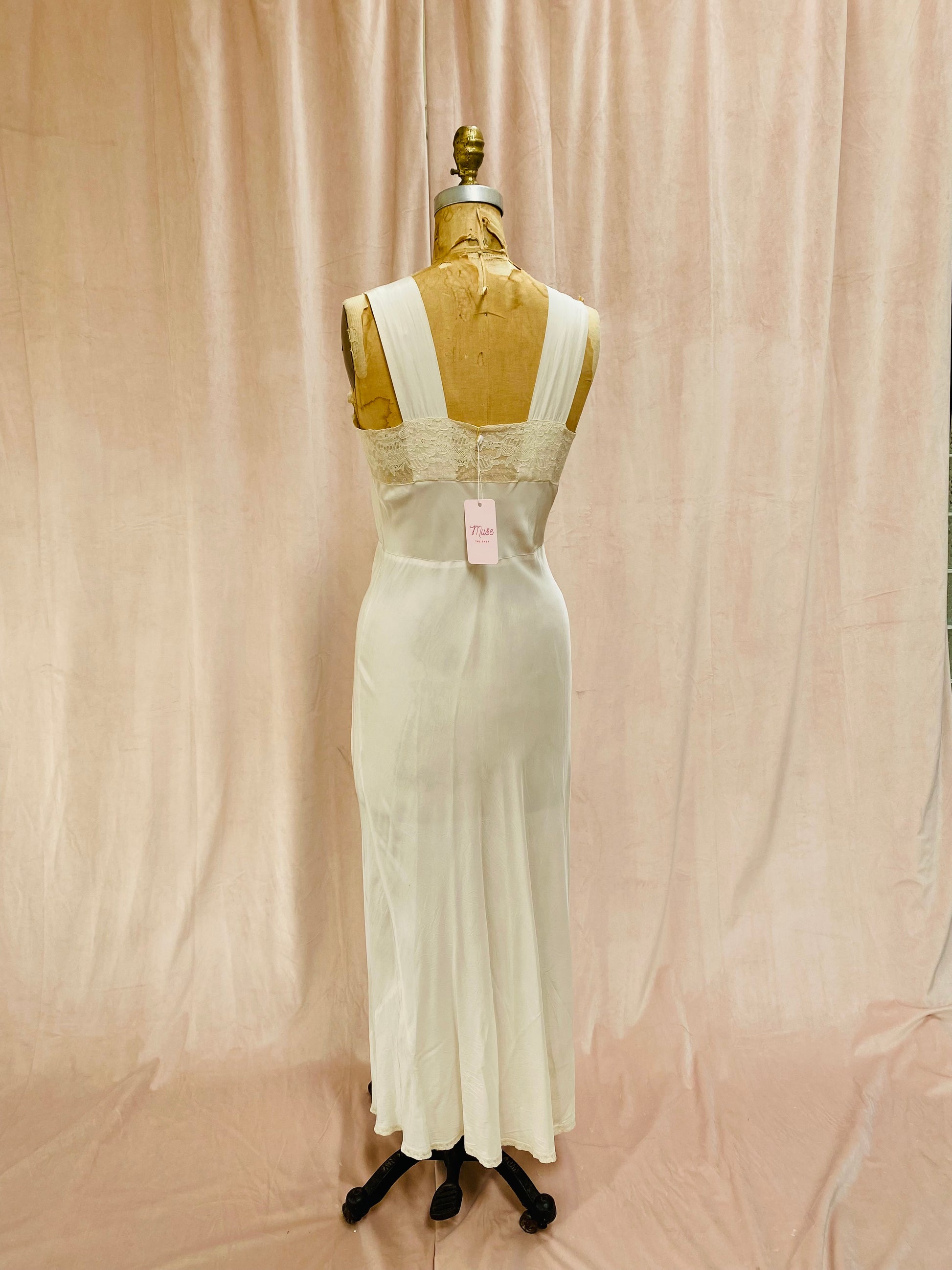 1930s Bias Cut Nightgown Slip Dress Muse 1930s Bias Cut Nightgown Slip Dress Muse