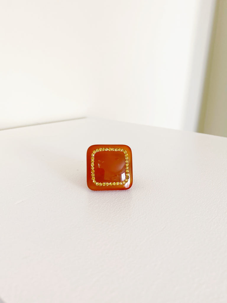 Vintage Carnelian Cocktail RIng