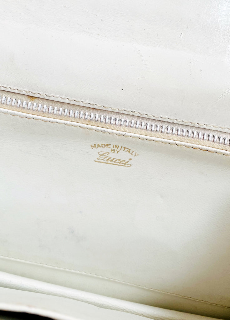 Rare Vintage 1960s White Gucci Bag