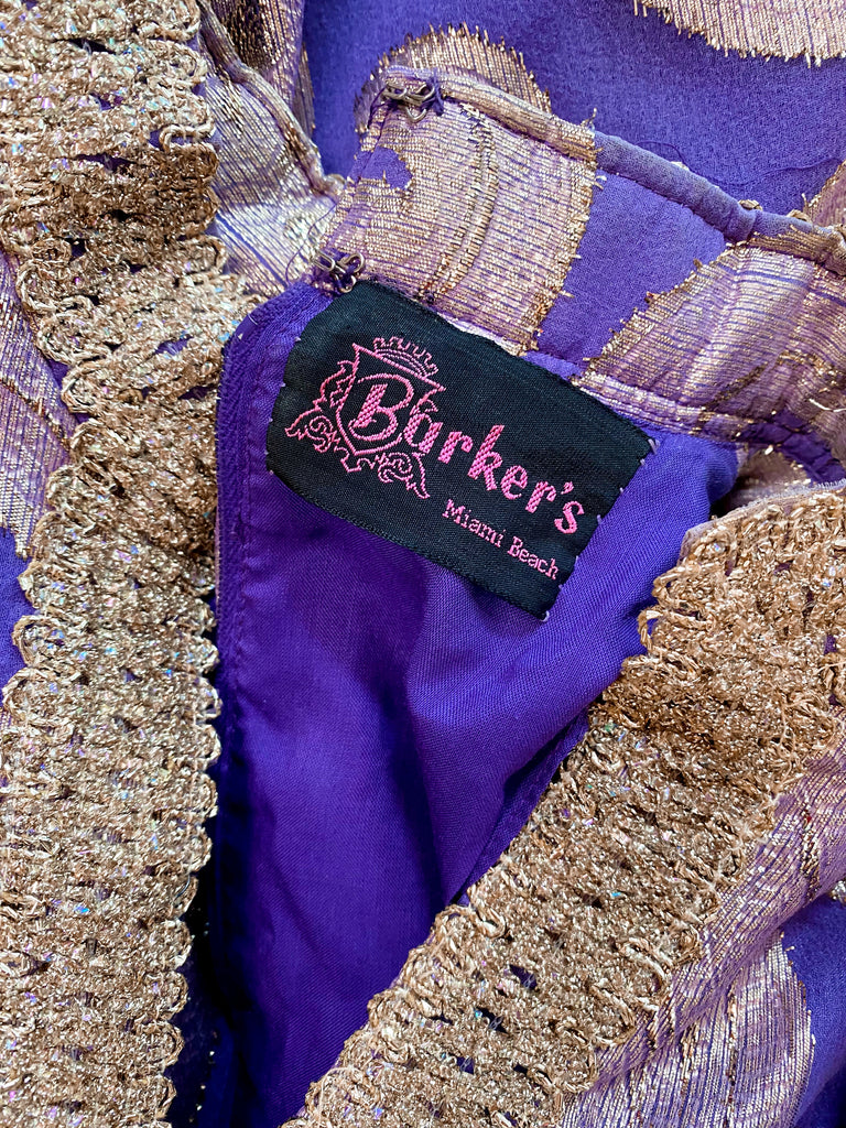 Purple & Gold Paisley Rare Vintage Lurex Jumpsuit