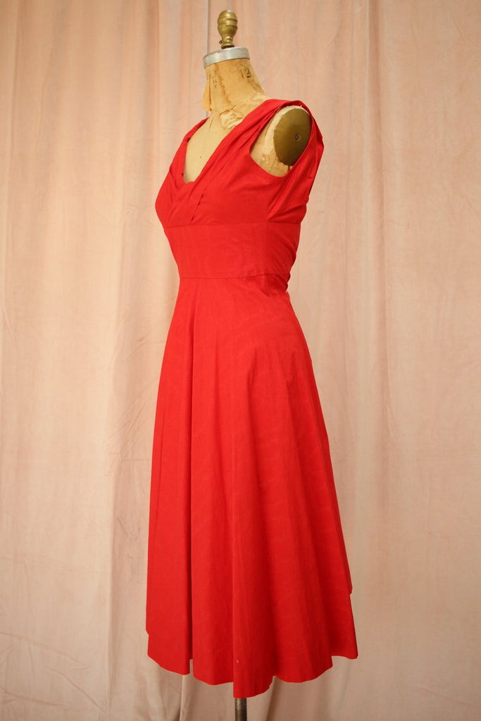 Lipstick Red 50s Swing Dress
