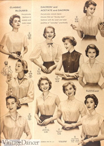 1950s Sexy Nylon Lace Blouse