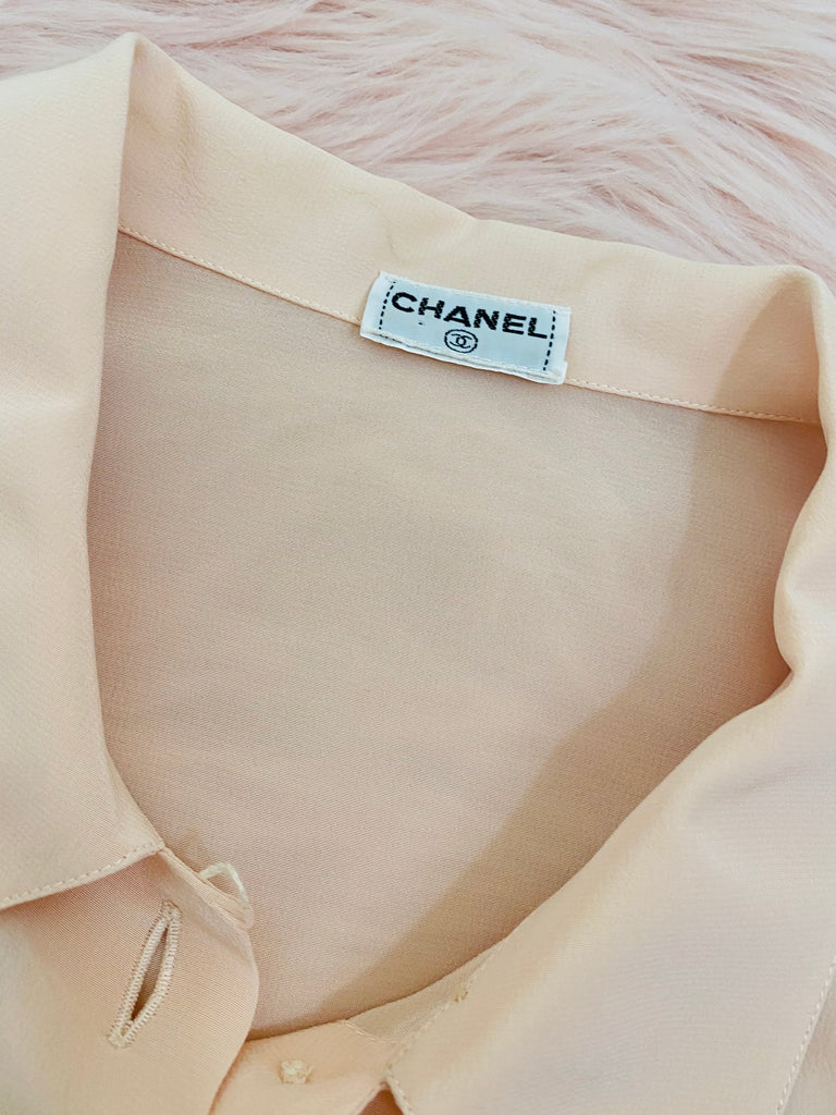 Chanel Silk Blouse - Blush Pink