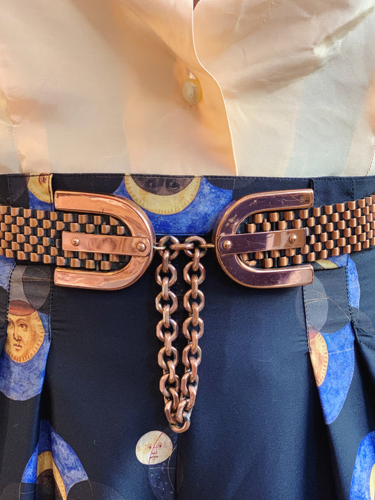 Vintage 1950s Copper Waist Belt by Renoir