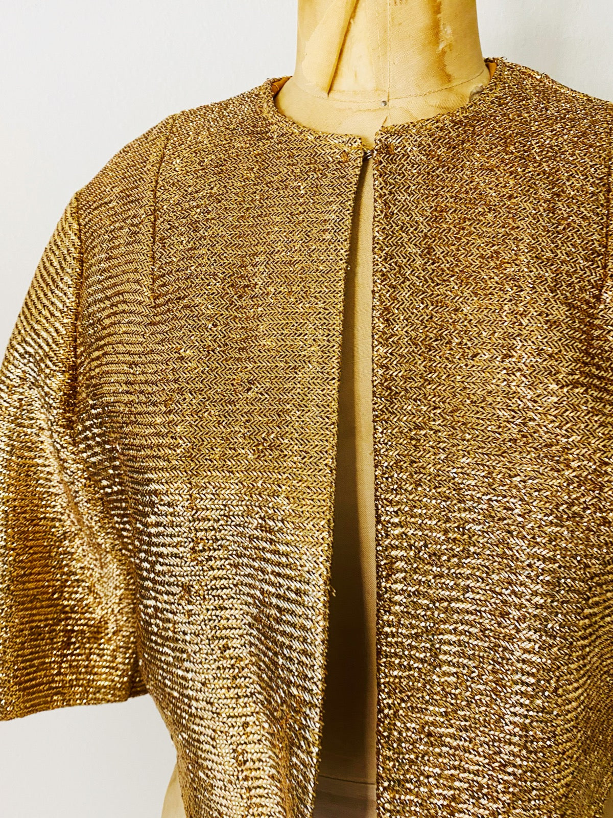 50s Gold Lurex Cropped Jacket