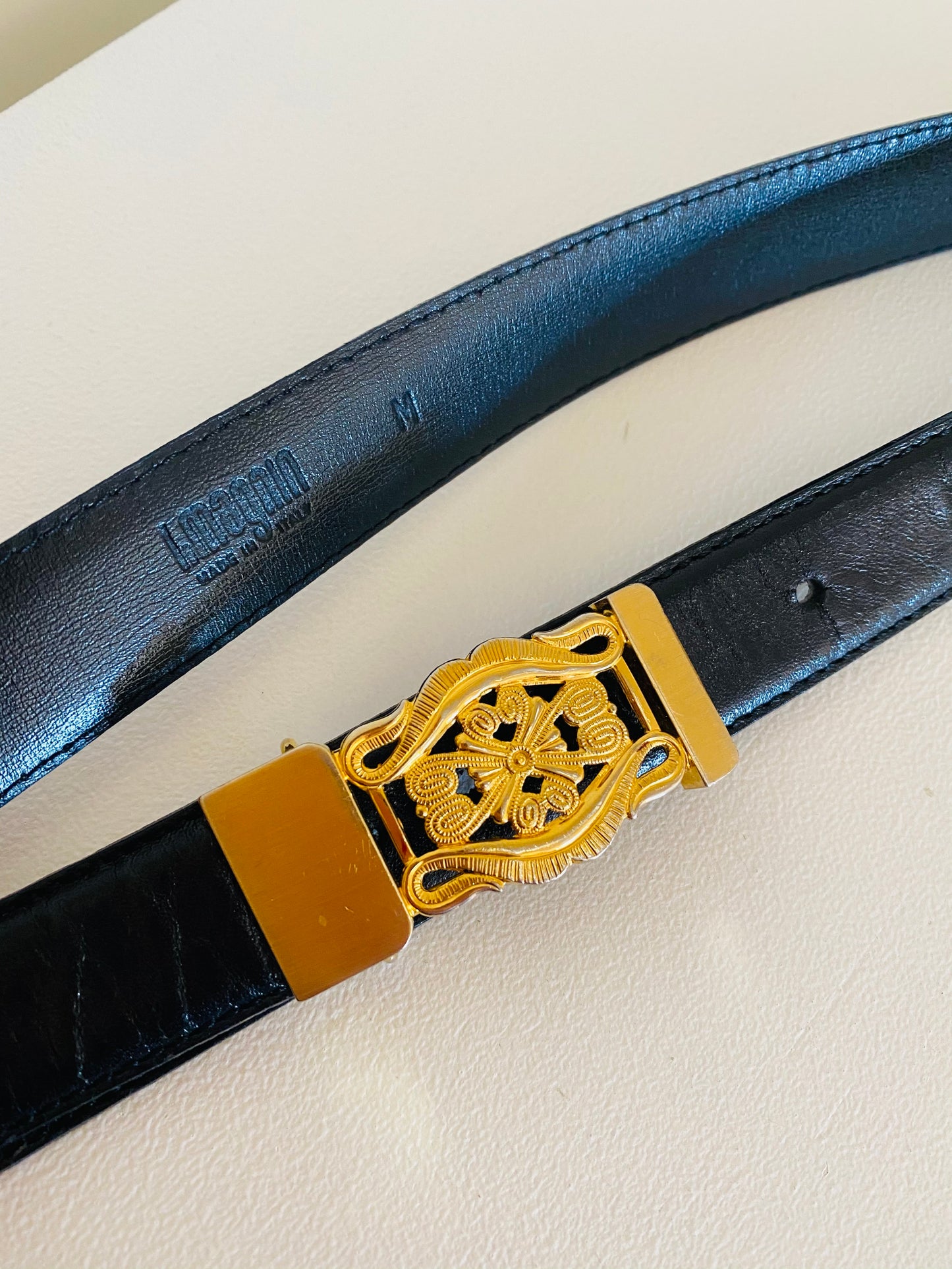 Vintage I.Magnin Italy Gold Filigree Belt