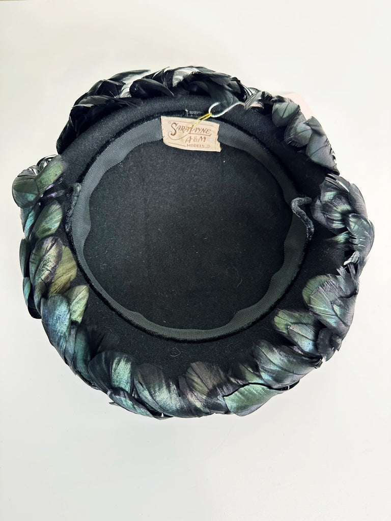 1950s Feather Tilt Hat