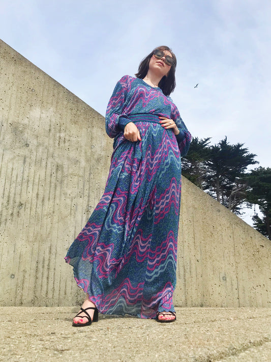 Vintage Missoni 1970s Metallic Lurex Gown