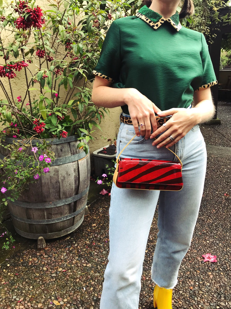 Tiny Vintage Zebra Purse