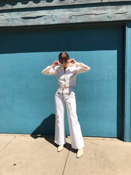Vintage 1970s Denim Zipper Set