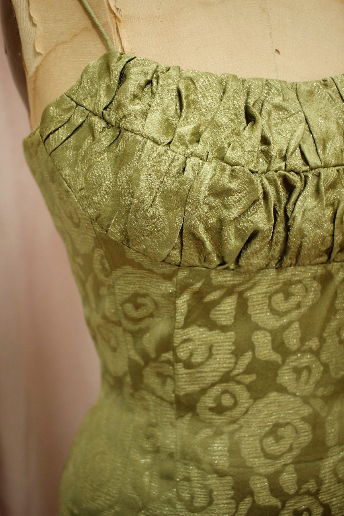 The Priscilla | Vintage 1950s-60s Lillie Rubin Moss Gold Lam Dress Se Muse The Priscilla | Vintage 1950s-60s Lillie Rubin Moss Gold Lam Dress Se Muse