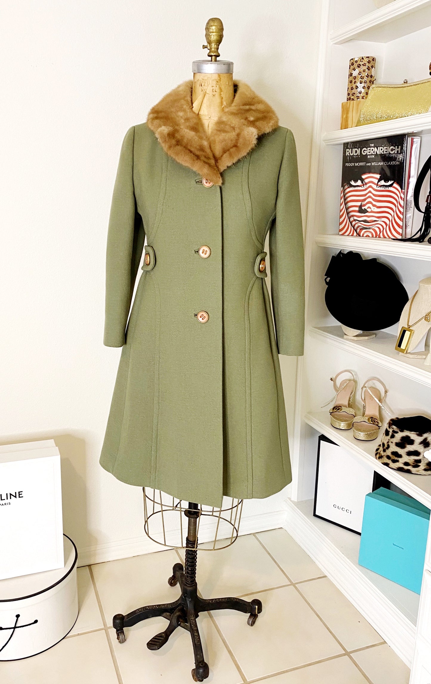 Moss Green Vintage Coat