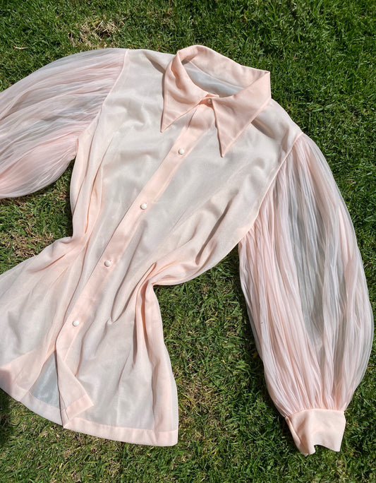 Vintage Balloon Sleeve Blouse