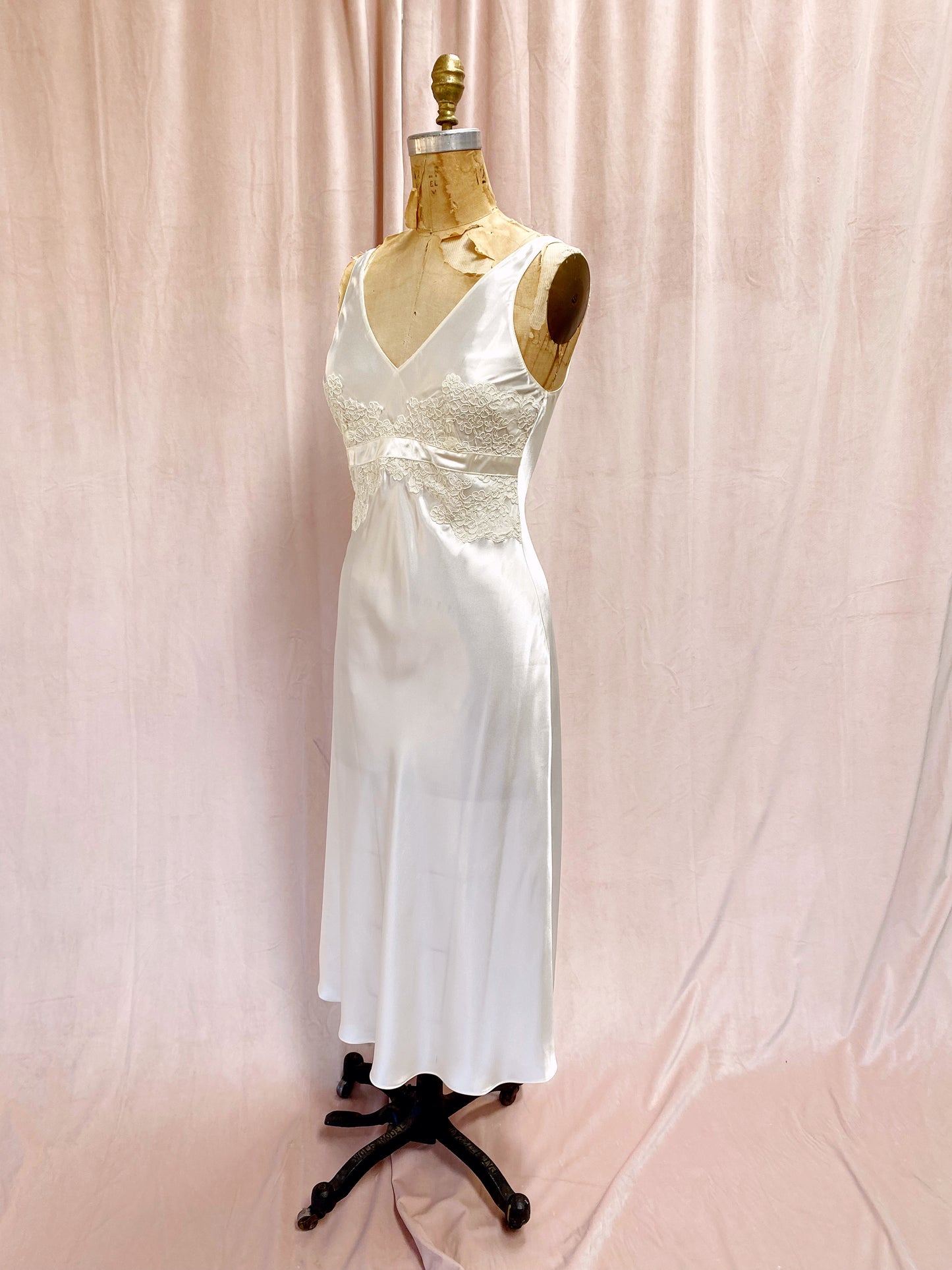 Vintage Charmeuse Slip Dress
