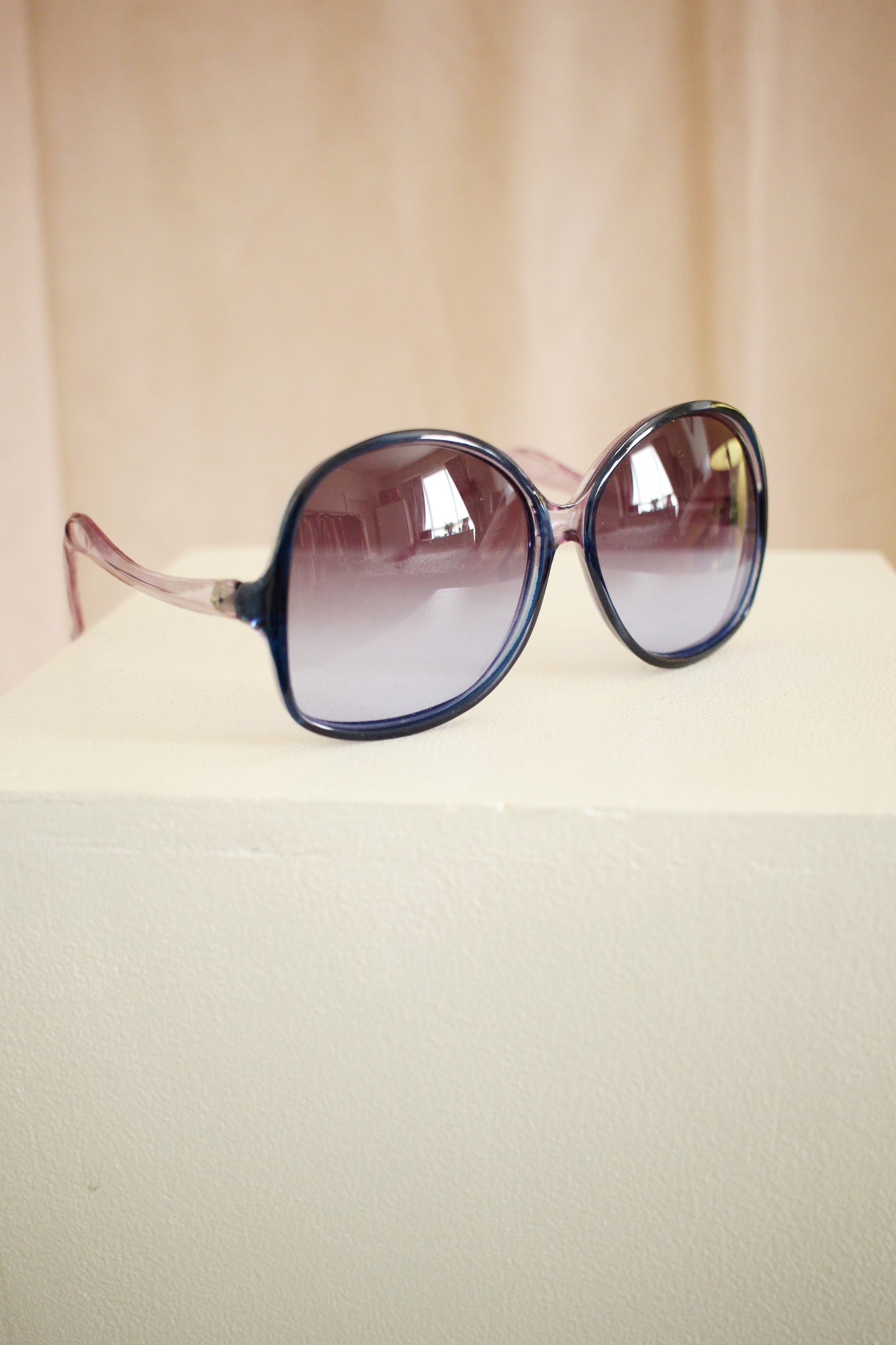 70s Sunglasses - Purple with Blue Frame