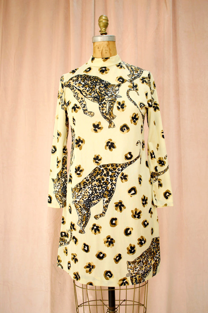 Date Night Dress | Vintage Leopard Shift Dress