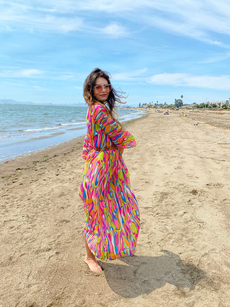 Vintage Paint Print Caftan