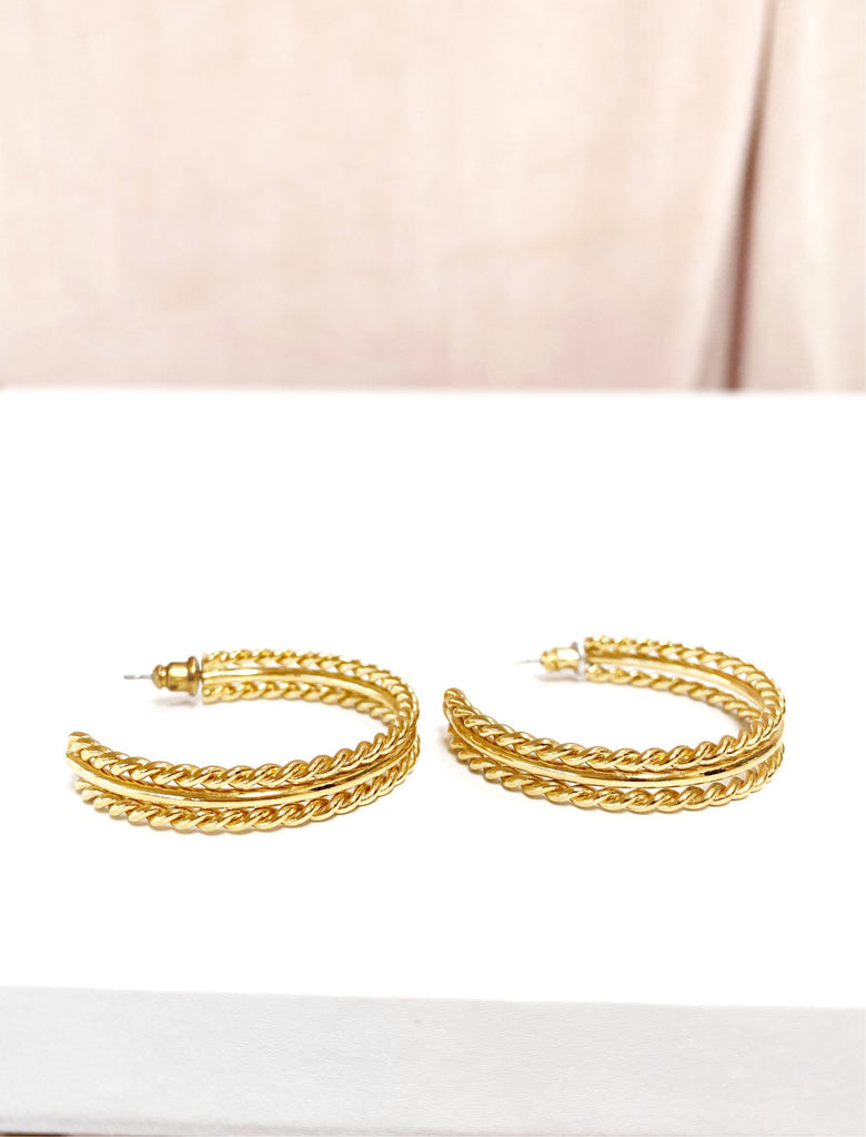 Perfect Vintage Gold Hoops