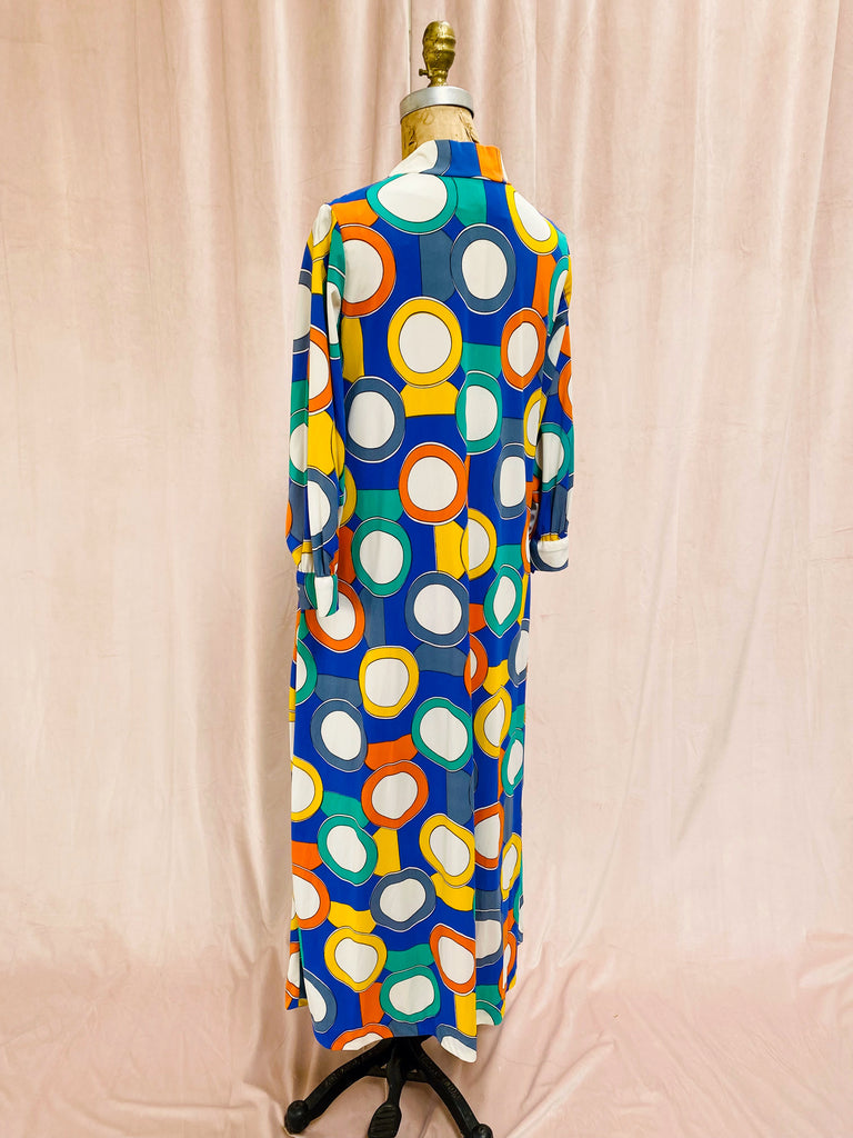 Bergdorf Goodman Mod Polka Dot Caftan Lounger
