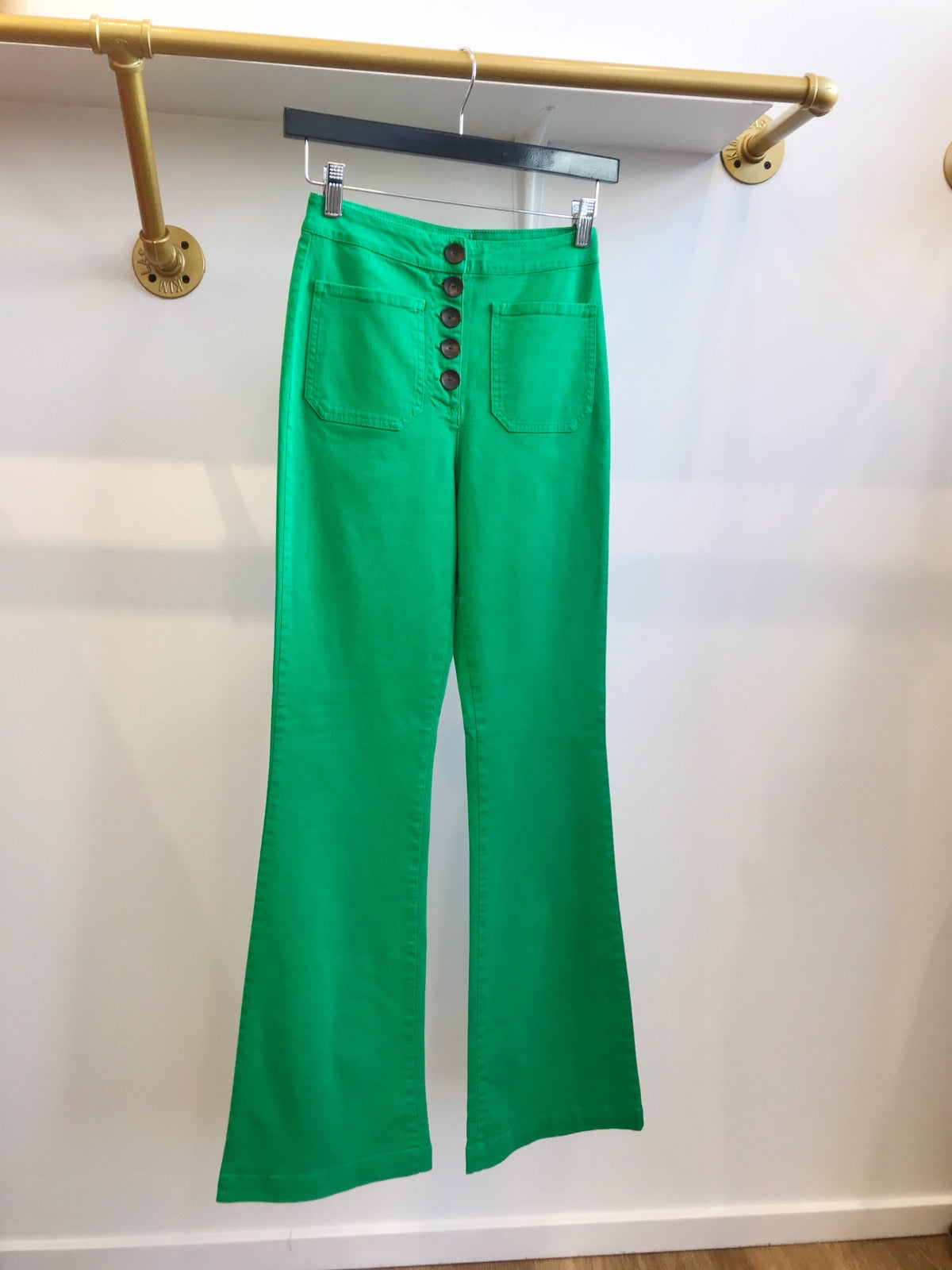Paloma Wool Margherite Green Flared Pants