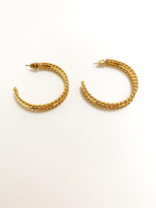 Perfect Vintage Gold Hoops
