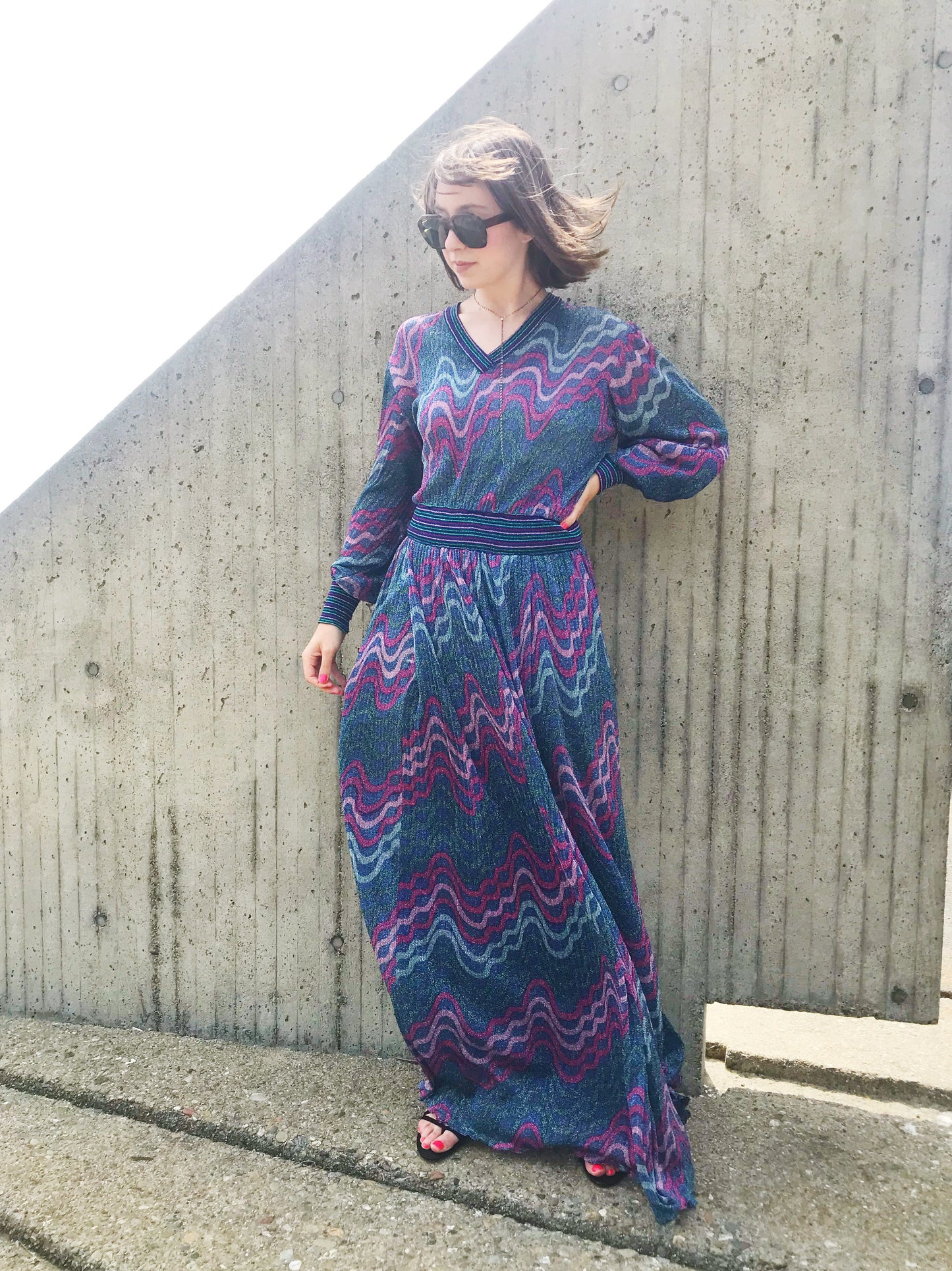 Vintage Missoni 1970s Metallic Lurex Gown