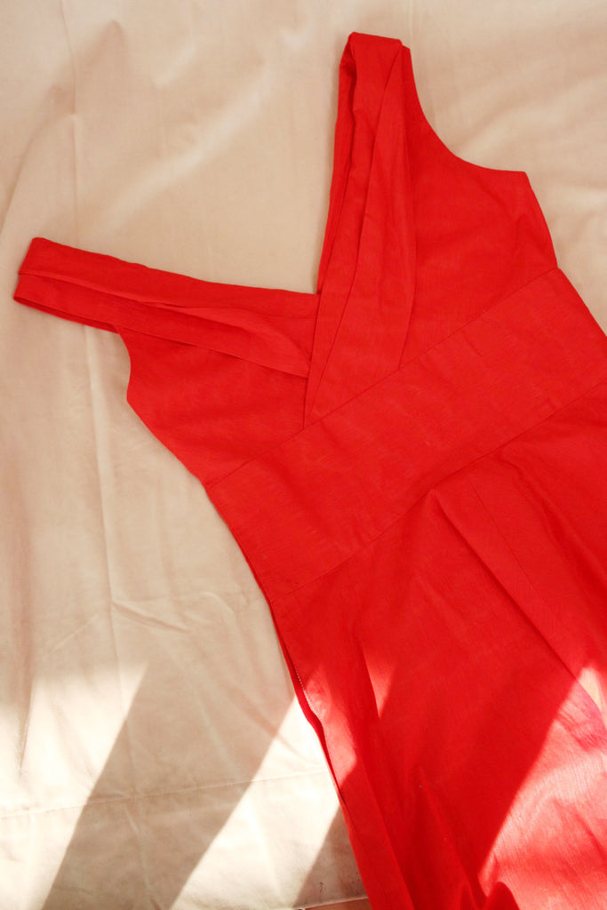 Lipstick Red 50s Swing Dress
