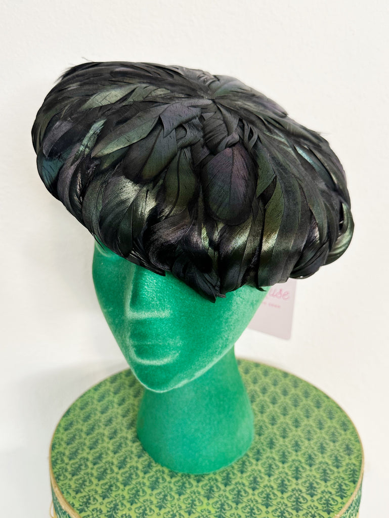 1950s Feather Tilt Hat