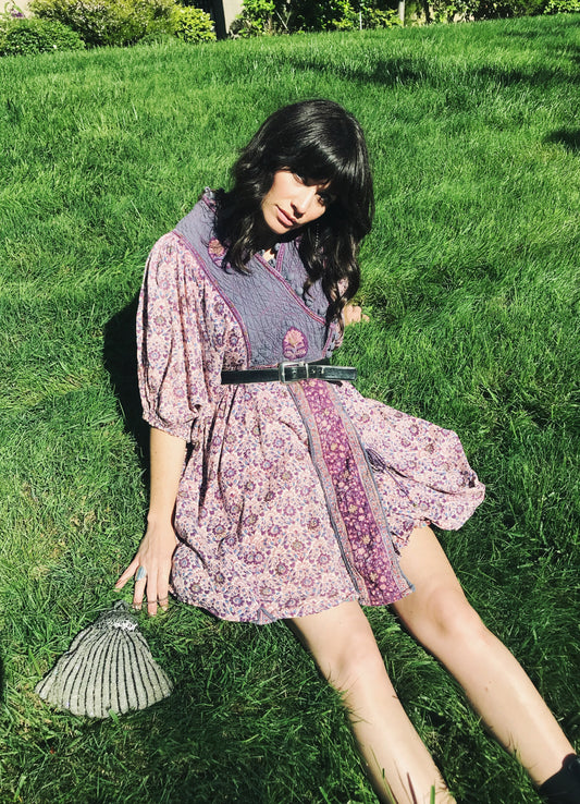 Vintage Indian Cotton Mini Dress