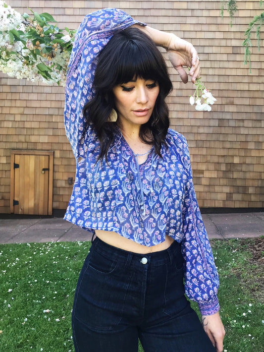 Vintage Indian Cotton Gauze Blouse