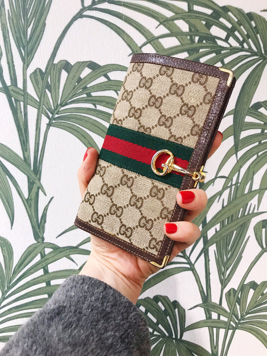 Vintage 1970s Gucci Wallet - Rare Horsebit Clasp