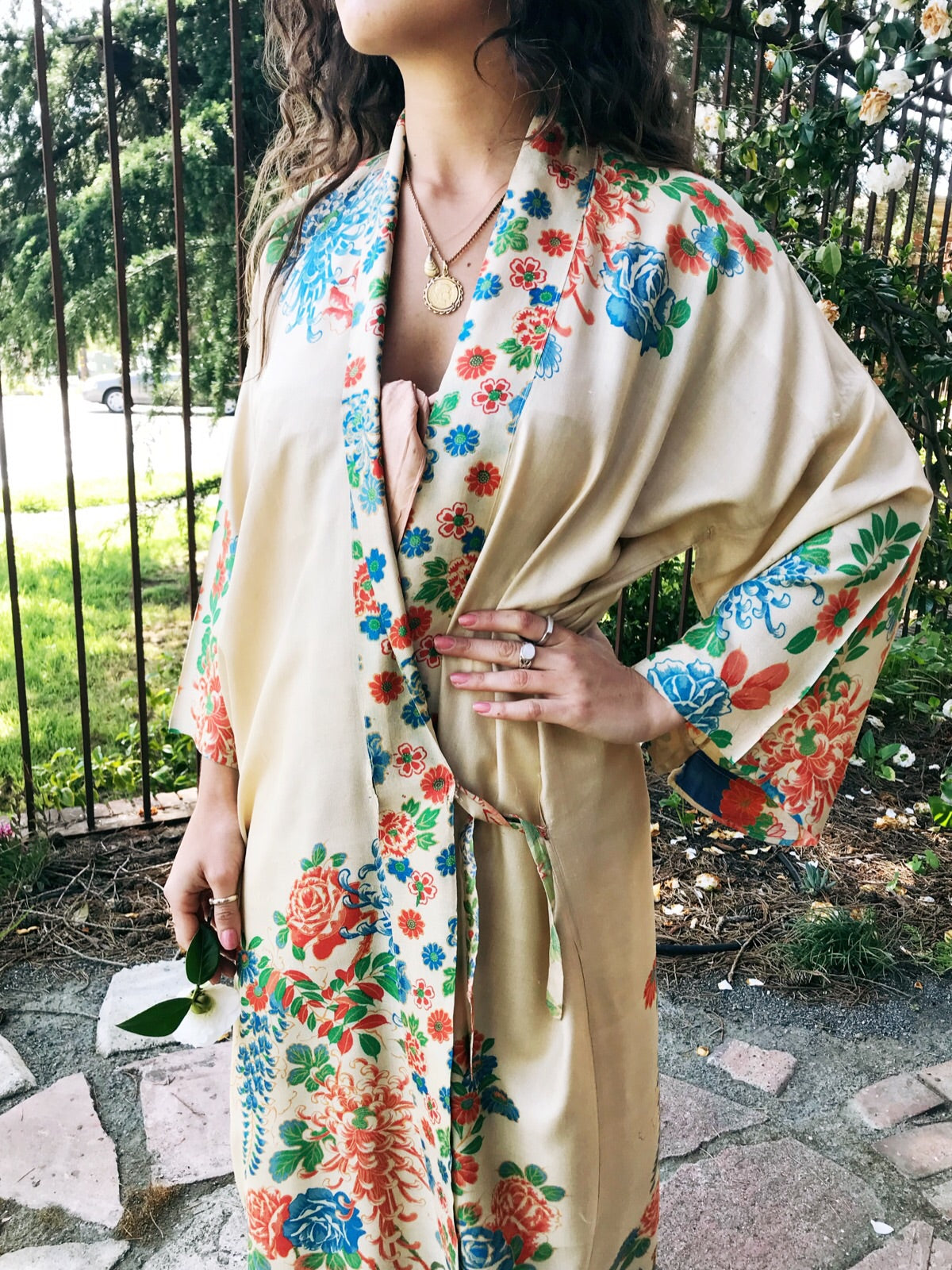 1920s silk dressing gown 1920s silk. 1930s lace. A woman, now. Style isn't about one era. It's about listening across decades and creating something that feels unmistakably your own. #wearyourstory