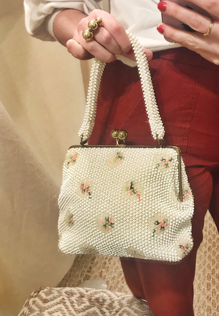 Vintage Tiny Dot Beaded Bag